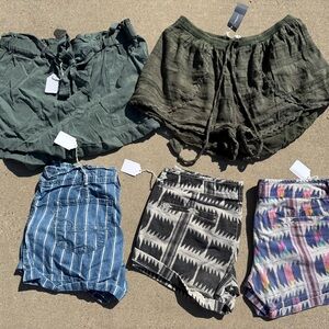 American Eagle Outfitters Women's Cargo Shorts - Green, Blue, Black, Multicolor